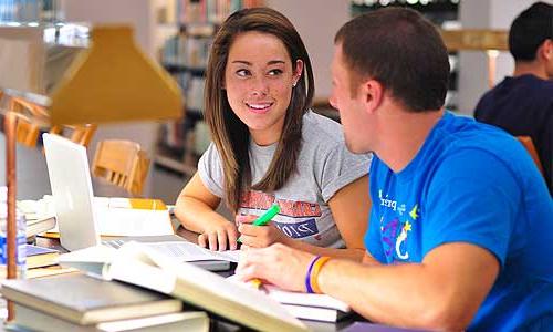 boy and girl studying